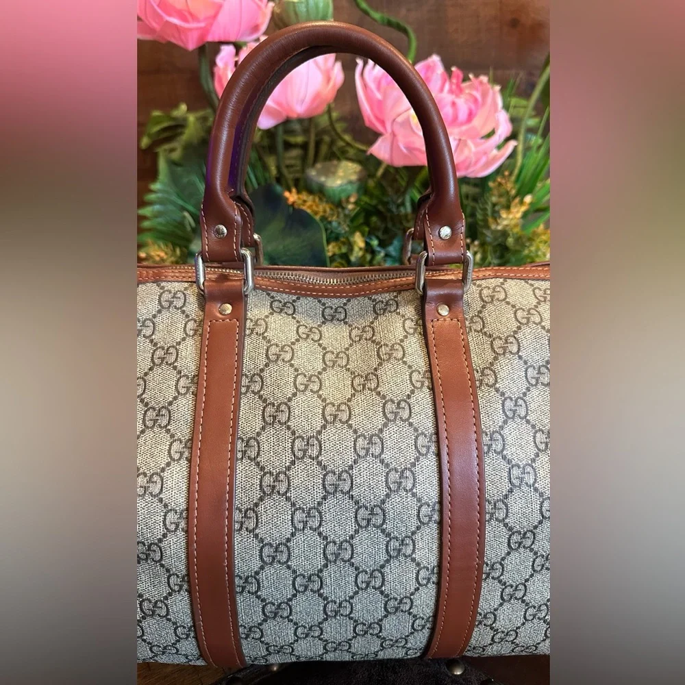 Gucci GG Coated Canvas Boston Bag - Picture 16 of 17
